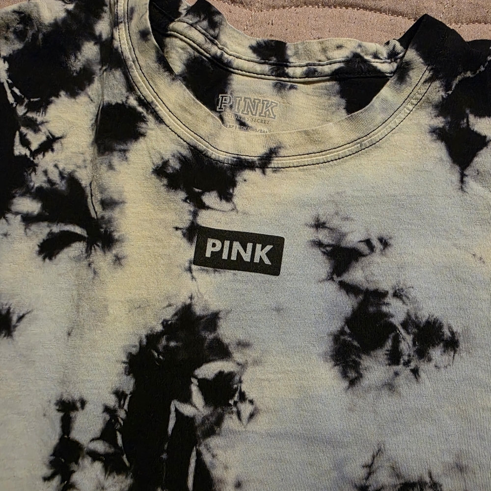 PINK Victoria's Secret Tie-Dye Long Sleeve Shirt Size X-Small - Picture 3 of 5
